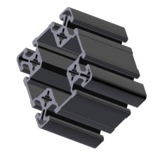 Aluminum profile 100x100mm - light, groove 10mm - 1000mm